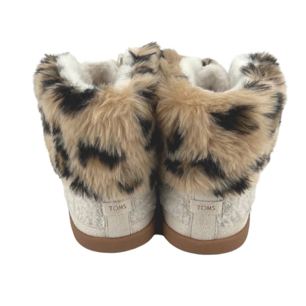 TOMS | Women's Celeste Ankle Slippers | White & Leopard Print | Various Sizes - Picture 5 of 6